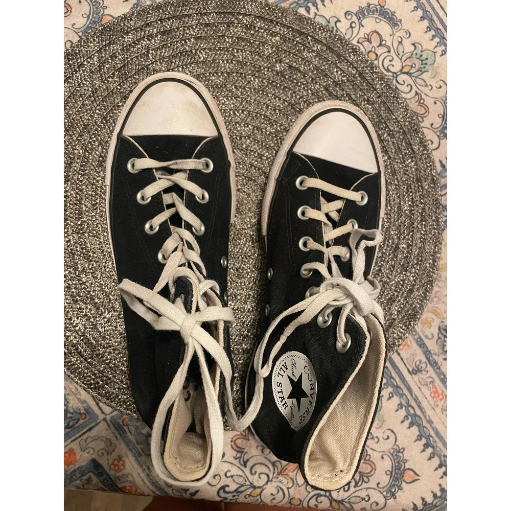 Converse Chuck Taylor All Star Platform High Top Black Canvas Sneakers Womens 6 - Picture 5 of 5